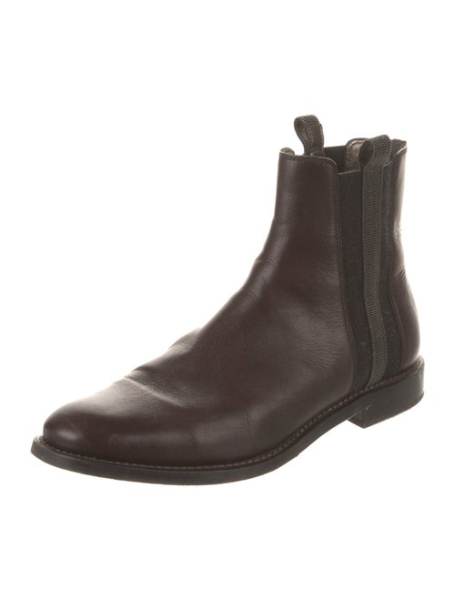 Brunello Cucinelli Monili Leather Chelsea Boots