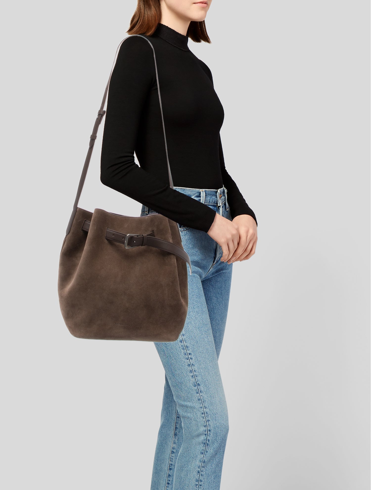 Brunello Cucinelli Suede Bucket Bag