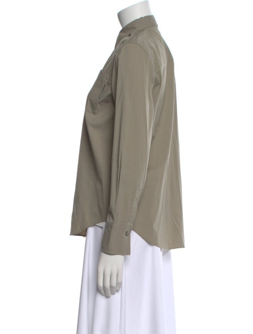 Brunello Cucinelli Long Sleeve Button-Up Top