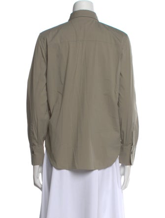 Brunello Cucinelli Long Sleeve Button-Up Top