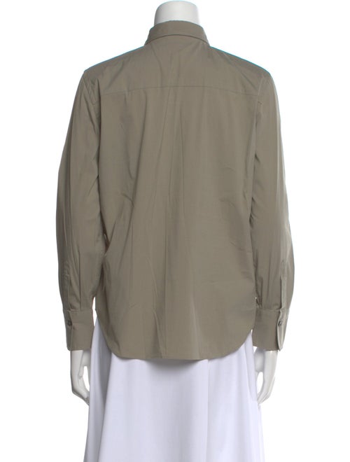 Brunello Cucinelli Long Sleeve Button-Up Top