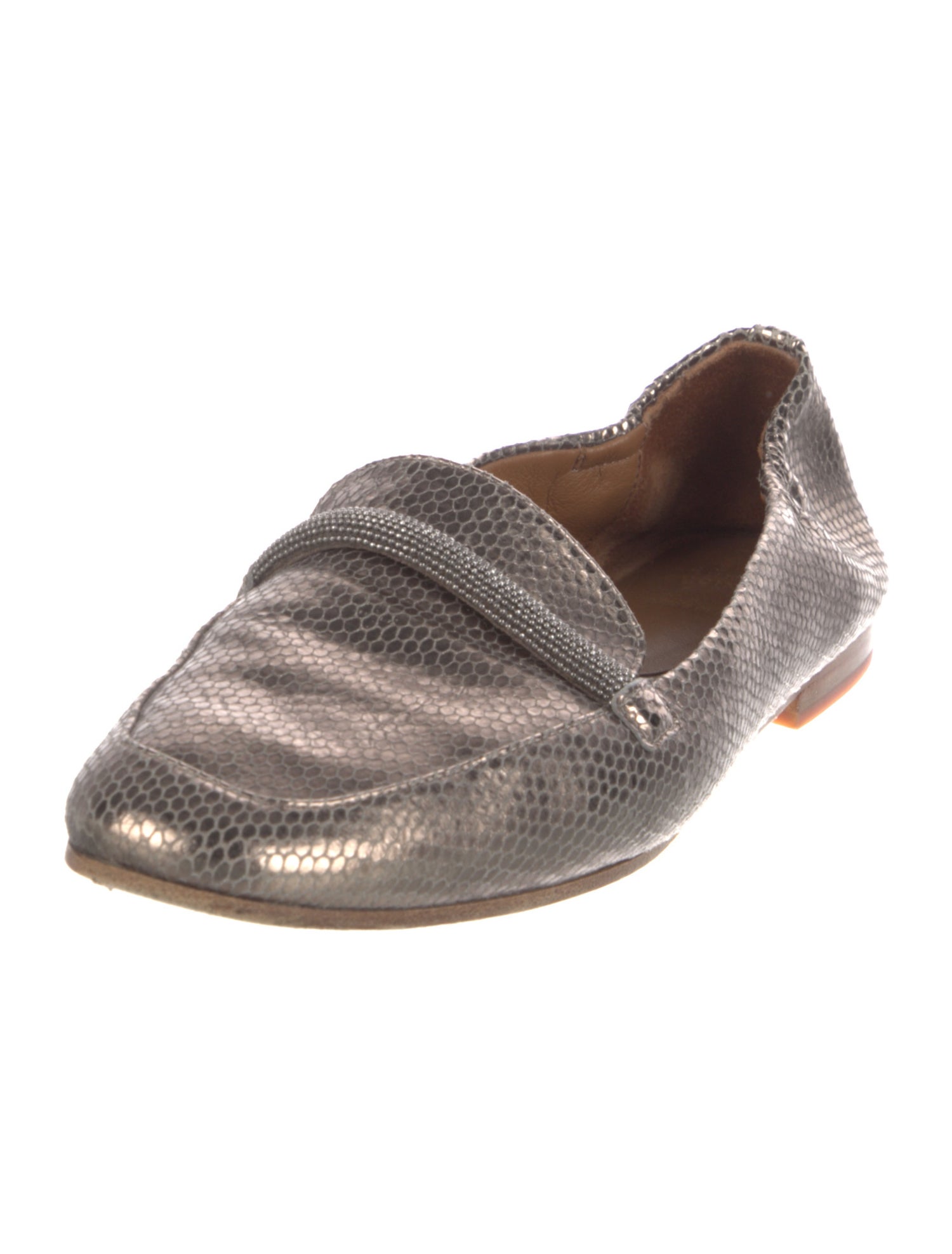 Brunello Cucinelli Snakeskin Animal Print Loafers