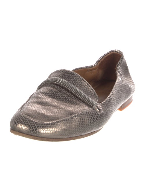 Brunello Cucinelli Snakeskin Animal Print Loafers