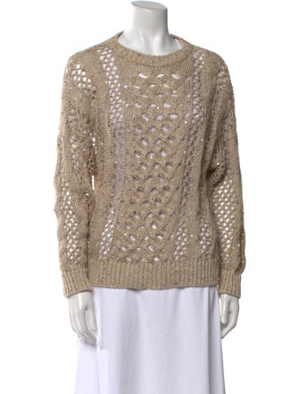 Brunello Cucinelli Hemp Crew Neck Sweater