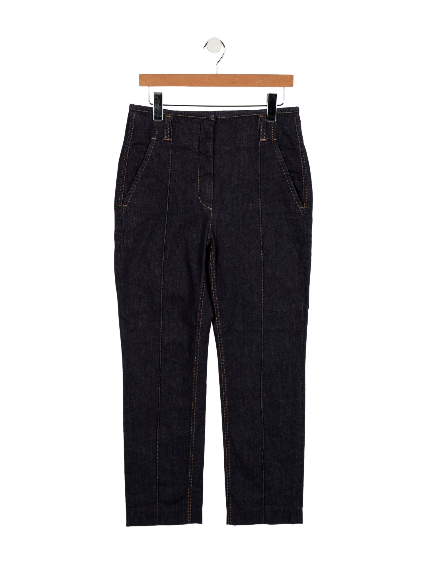 Brunello Cucinelli High-Rise Straight Leg Jeans