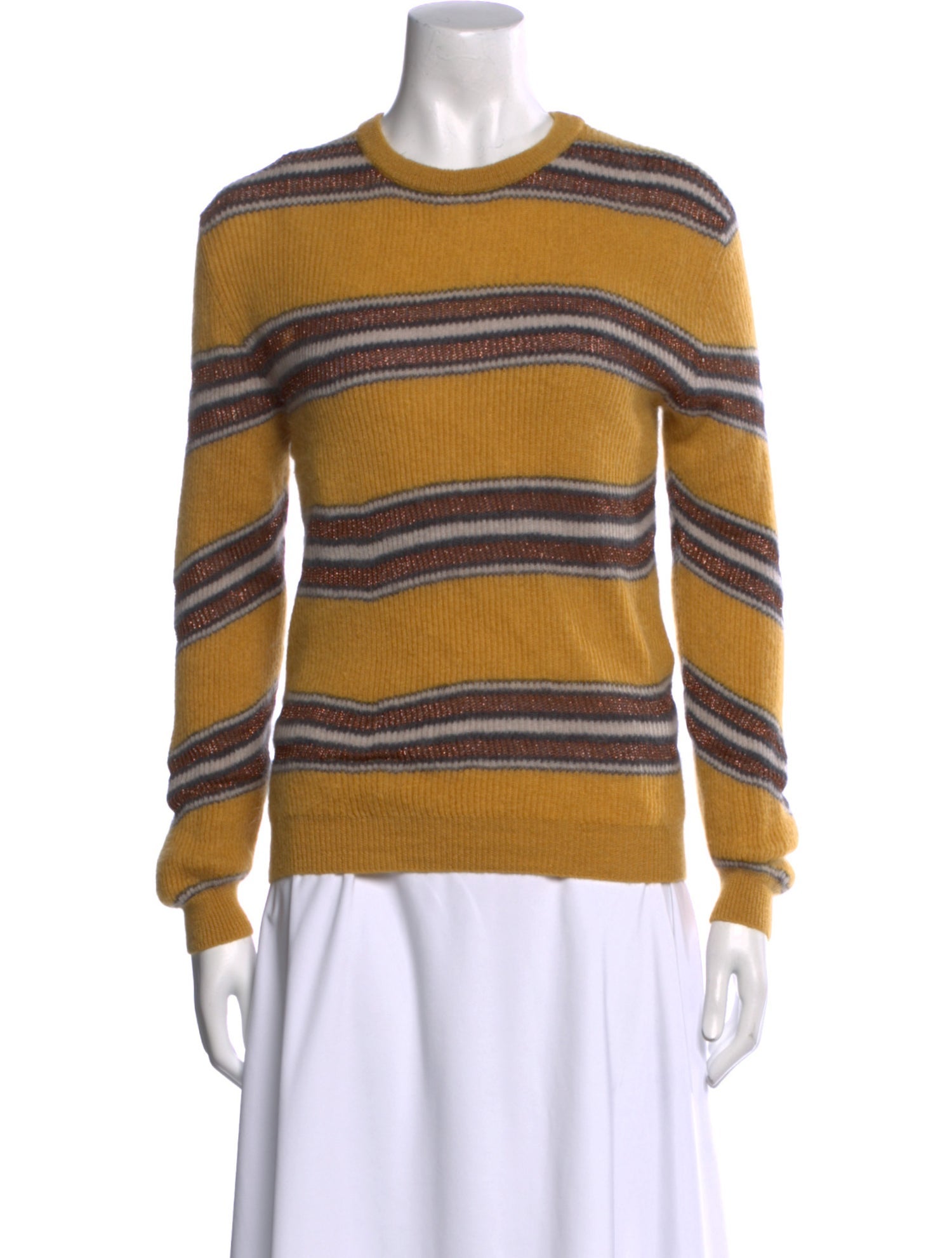 Brunello Cucinelli Striped Crew Neck Sweater