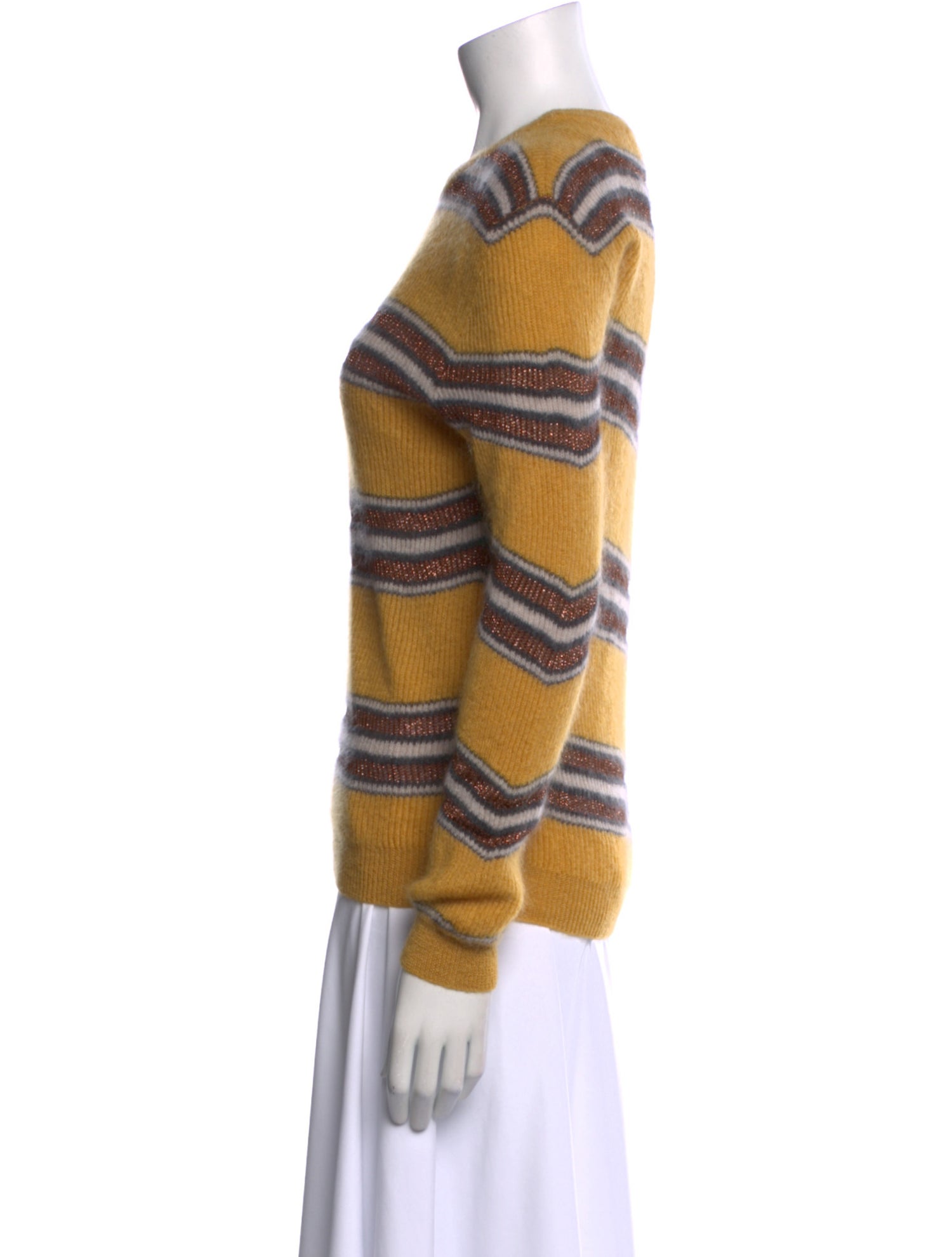Brunello Cucinelli Striped Crew Neck Sweater