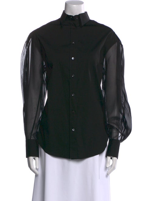 Brunello Cucinelli Long Sleeve Button-Up Top