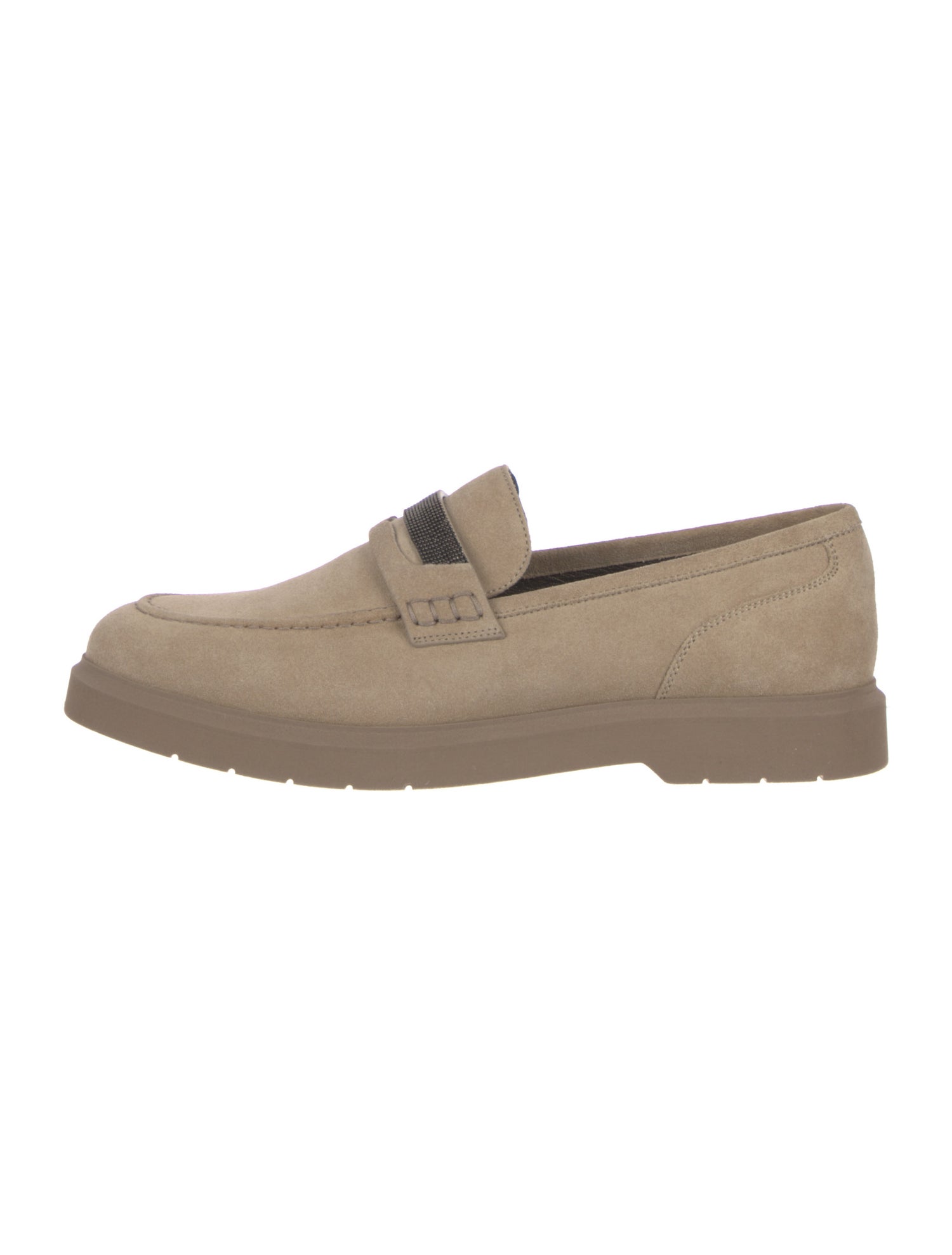 Brunello Cucinelli Monili Suede Loafers w/ Tags