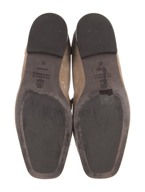 Brunello Cucinelli Suede Beaded Accents Loafers