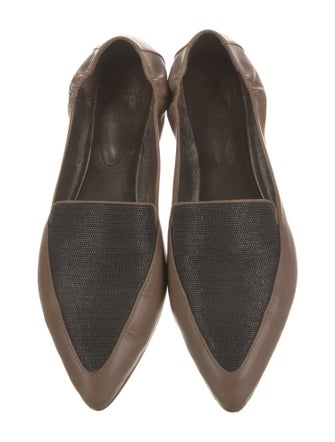 Brunello Cucinelli Monili Leather Loafers