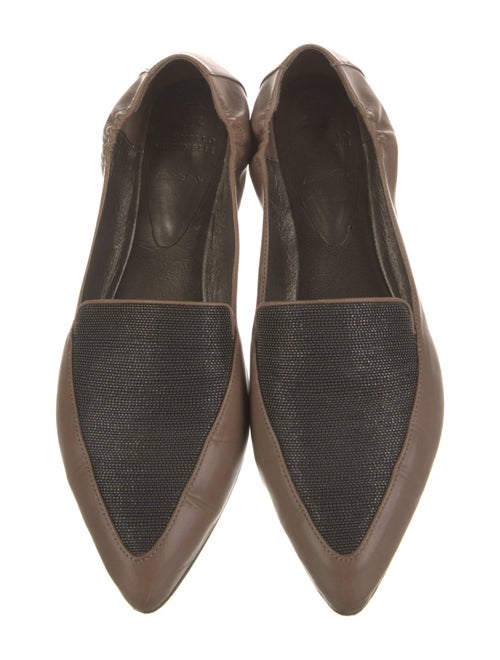 Brunello Cucinelli Monili Leather Loafers