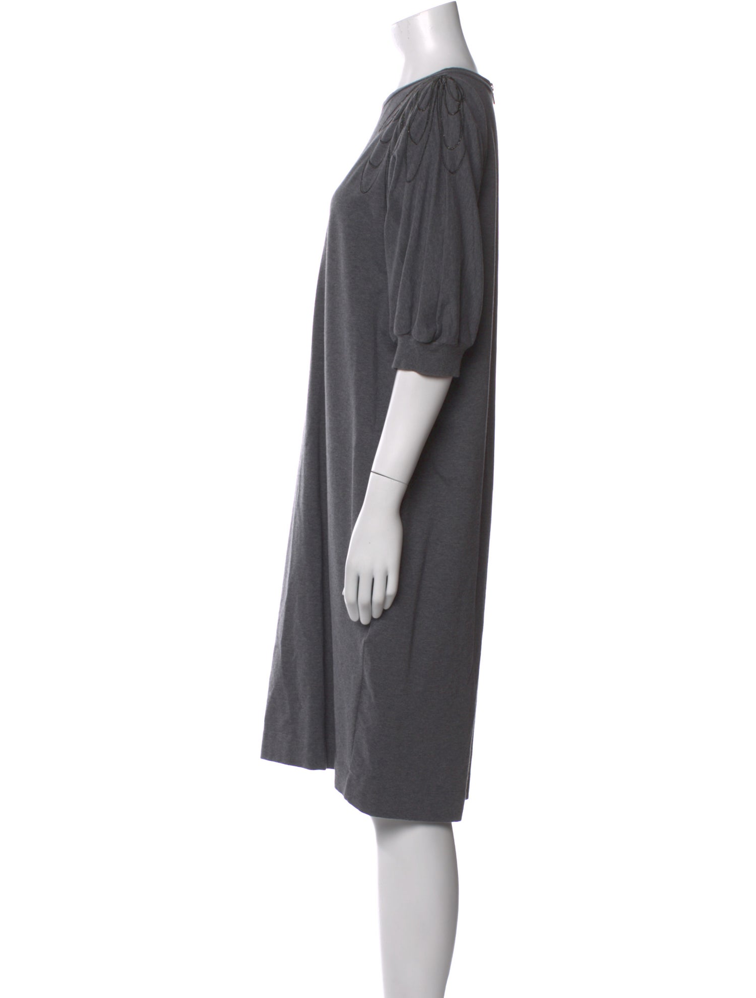 Brunello Cucinelli Crew Neck Midi Length Dress