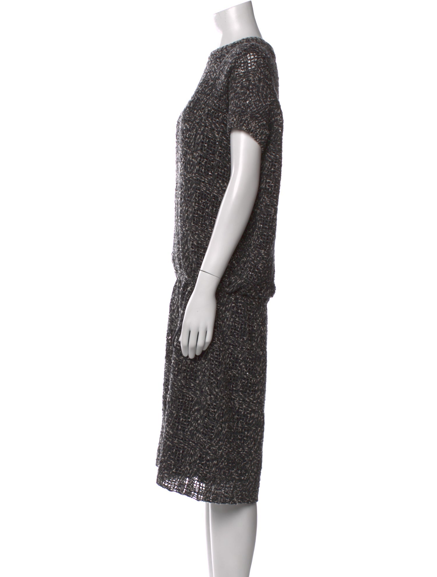 Brunello Cucinelli Crew Neck Midi Length Dress