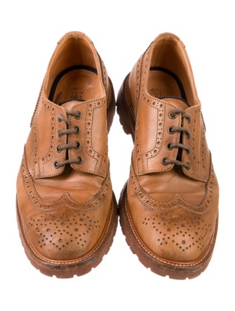 Brunello Cucinelli Leather Eyelet Trim Brogues