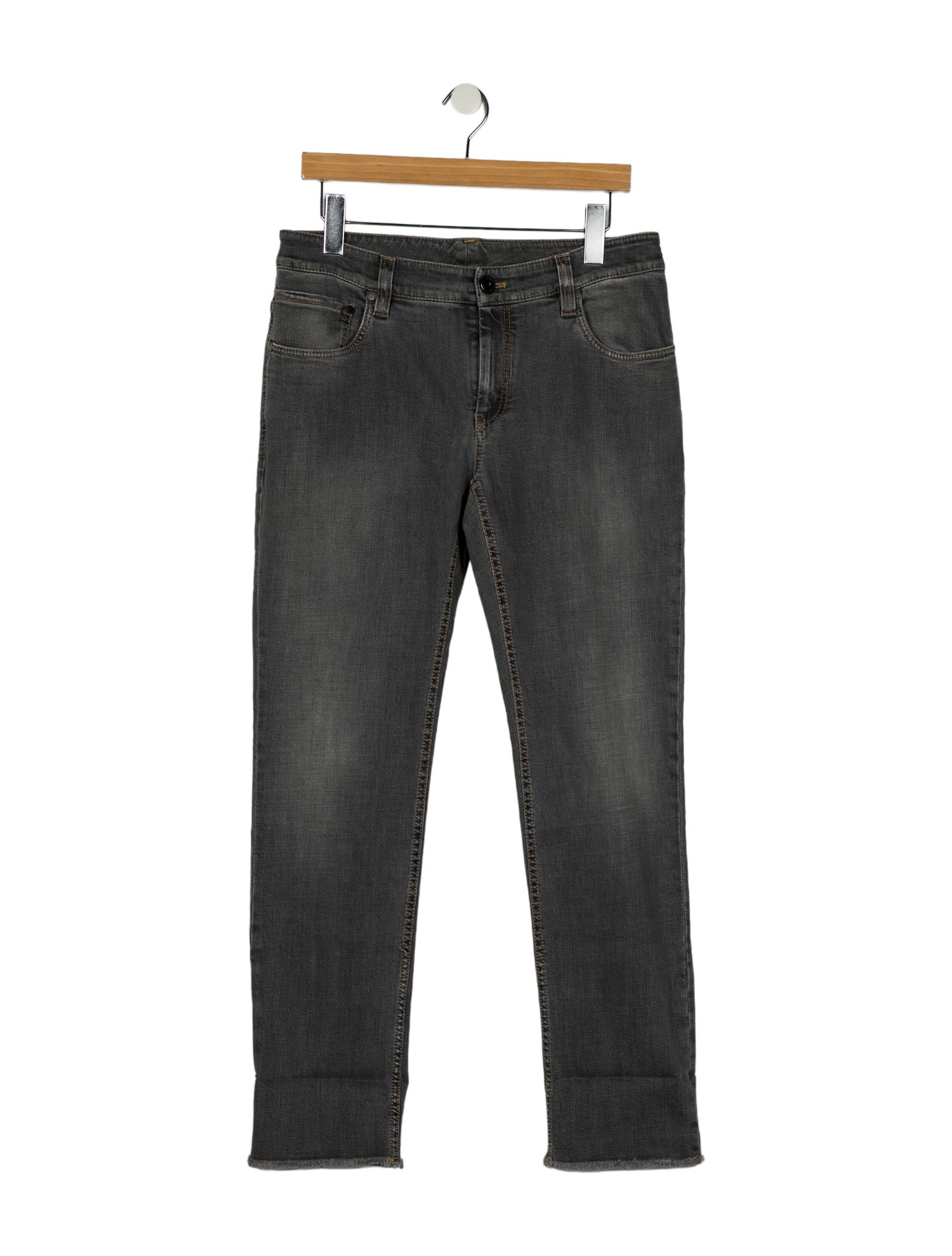 Brunello Cucinelli Mid-Rise Straight Leg Jeans
