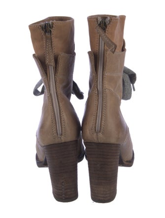 Brunello Cucinelli Leather Combat Boots