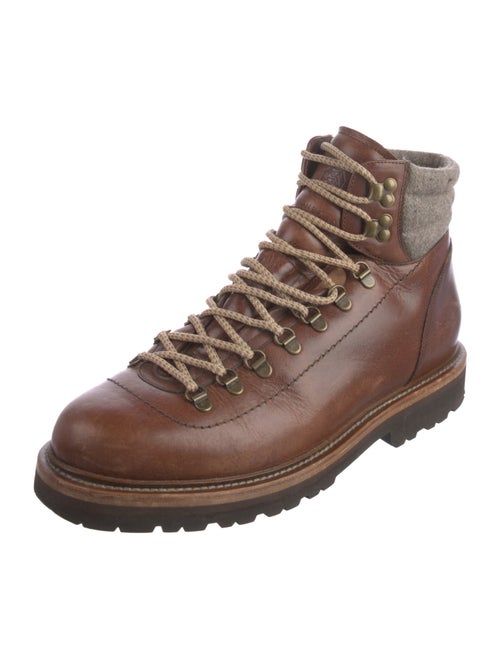Brunello Cucinelli Leather Hiking Boots