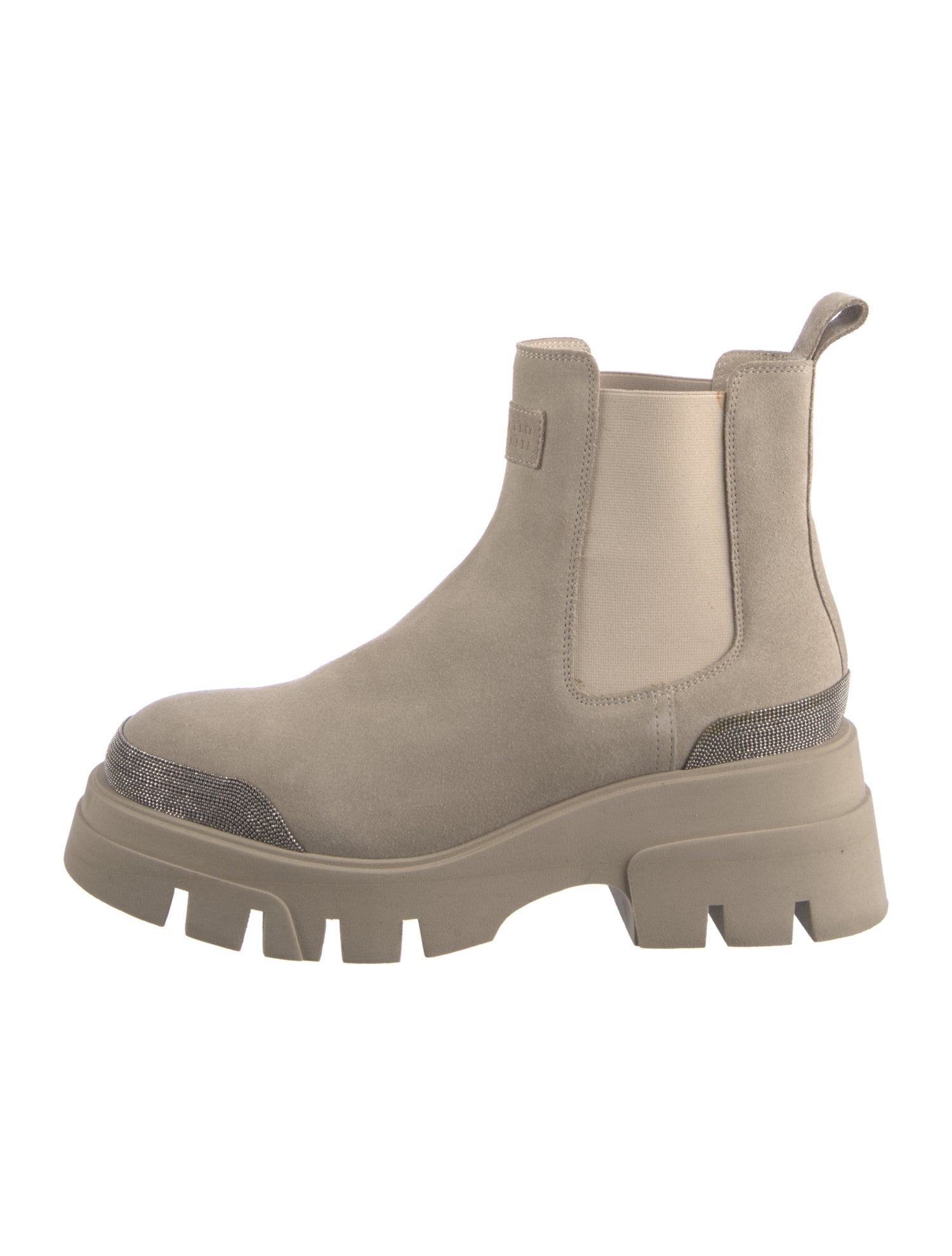 Brunello Cucinelli Monili Suede Chelsea Boots