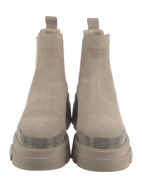 Brunello Cucinelli Monili Suede Chelsea Boots