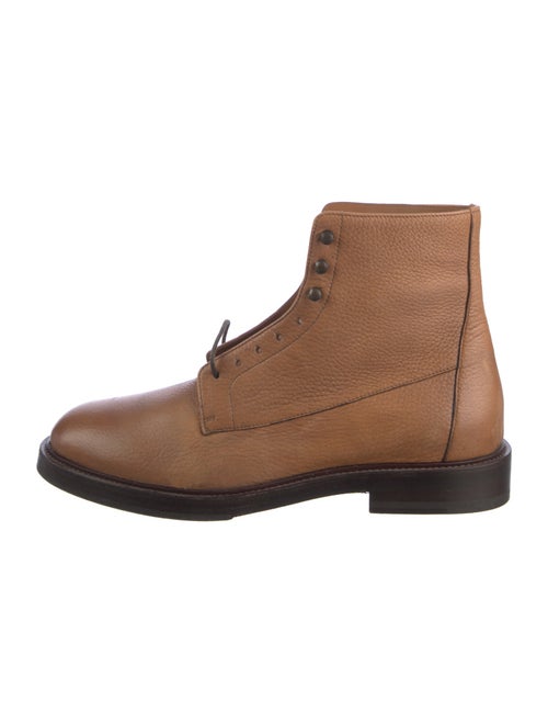 Brunello Cucinelli Leather Lace-Up Boots
