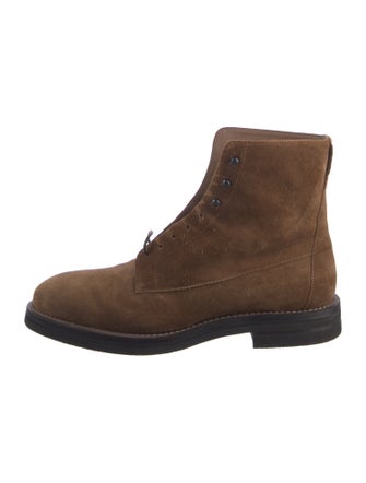 Brunello Cucinelli Suede Lace-Up Boots