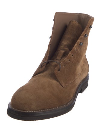 Brunello Cucinelli Suede Lace-Up Boots