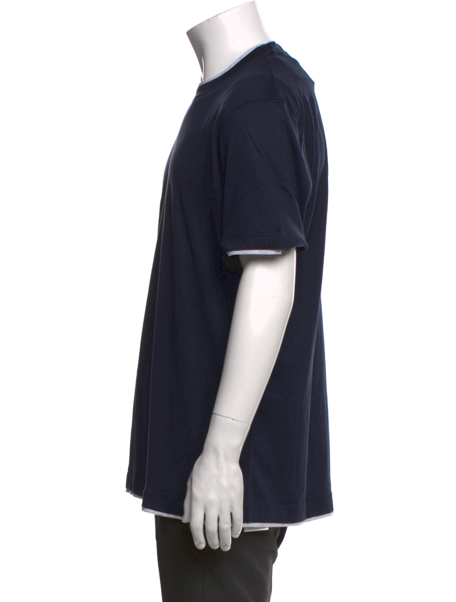 Brunello Cucinelli Silk Crew Neck T-Shirt