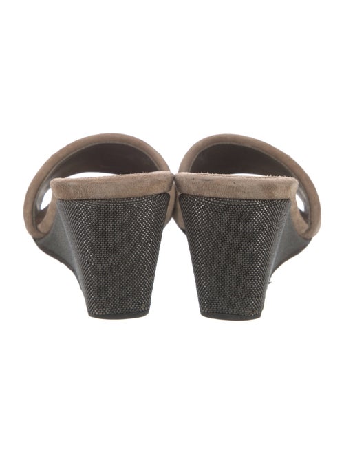 Brunello Cucinelli Monili Suede Slides