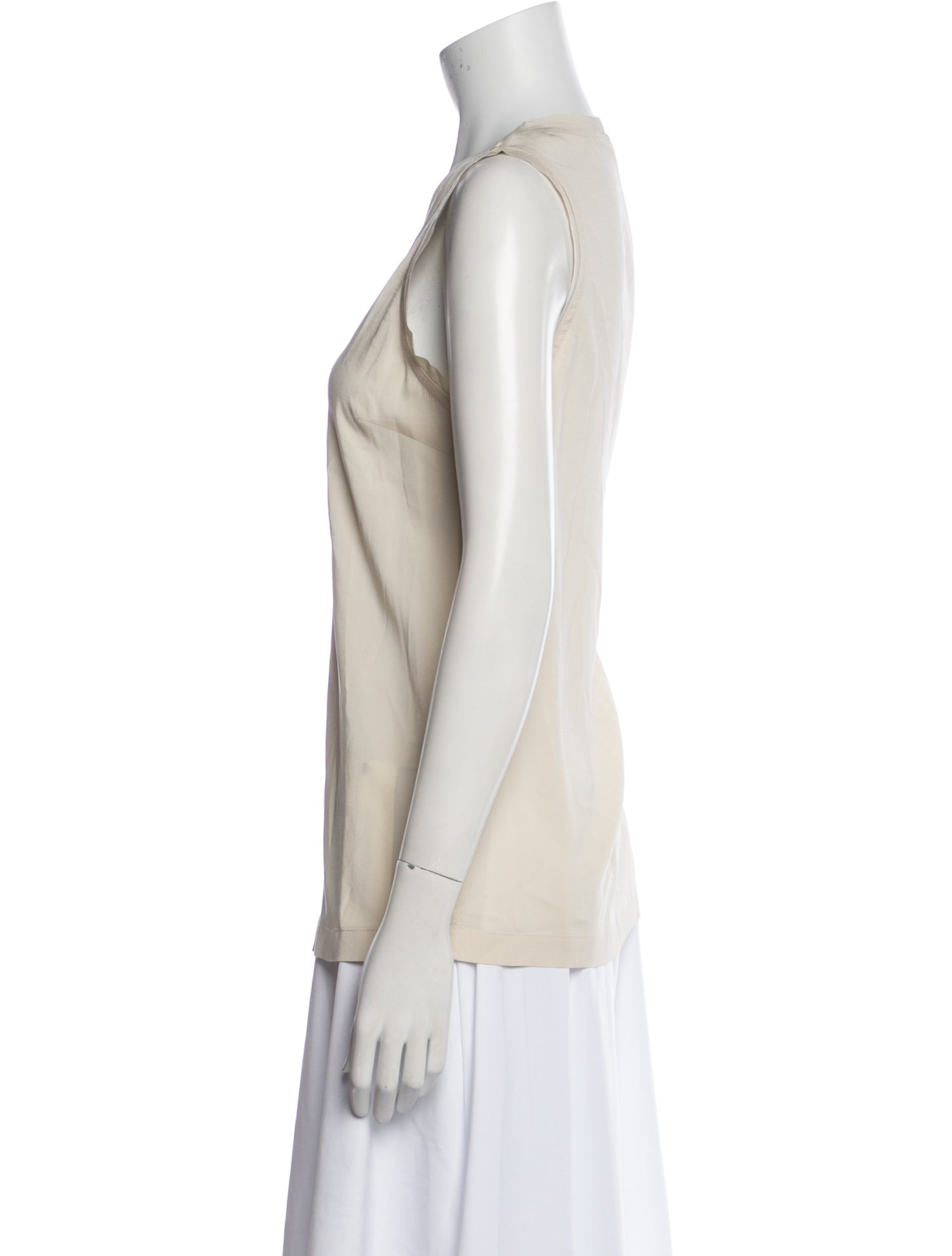 Brunello Cucinelli Silk V-Neck Top
