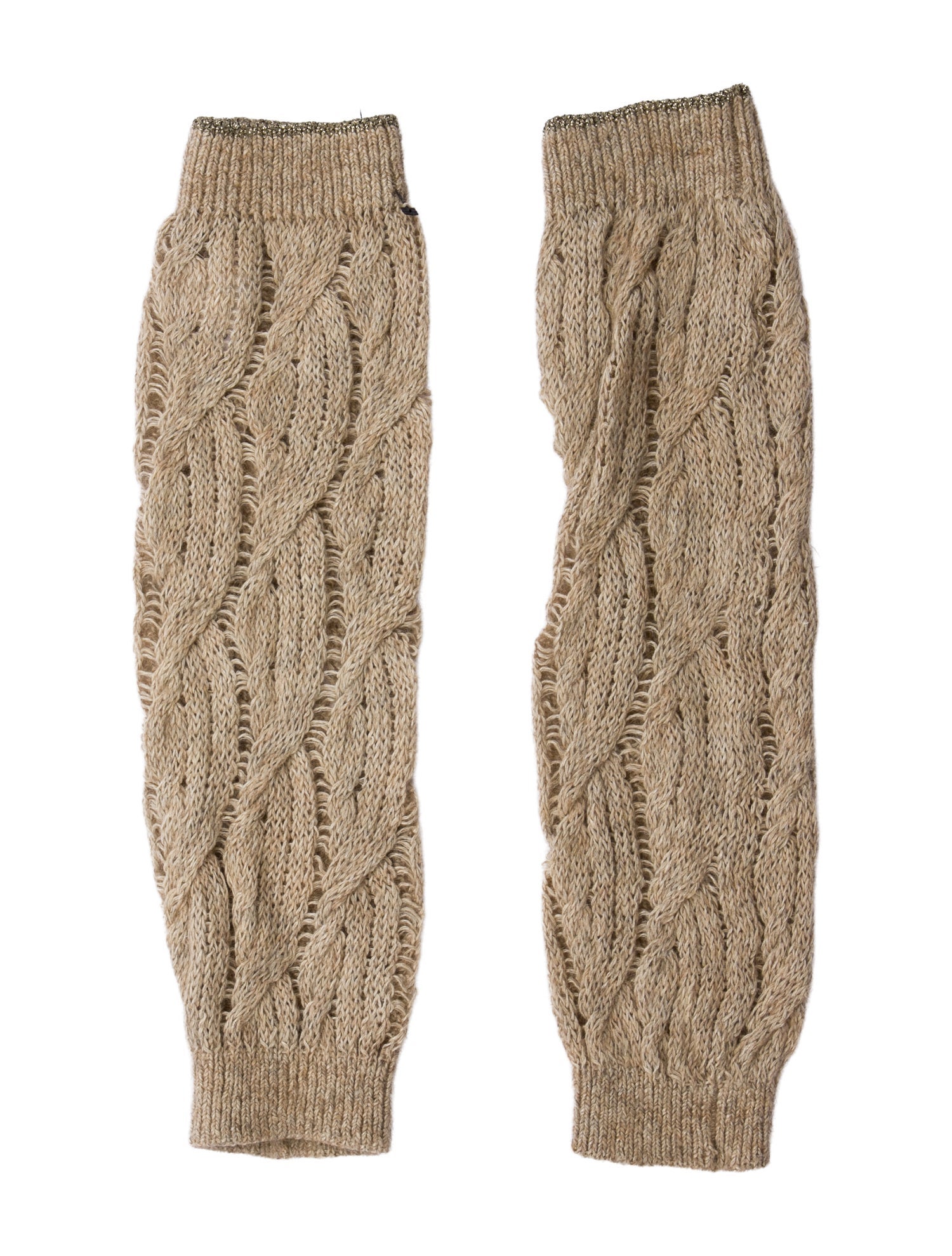 Brunello Cucinelli Wool Knit Arm Warmers