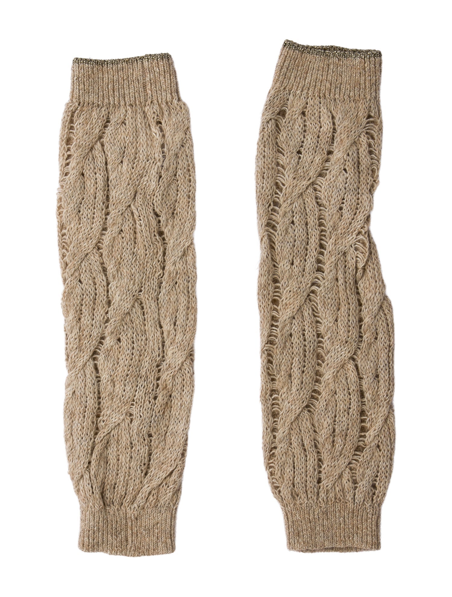 Brunello Cucinelli Wool Knit Arm Warmers