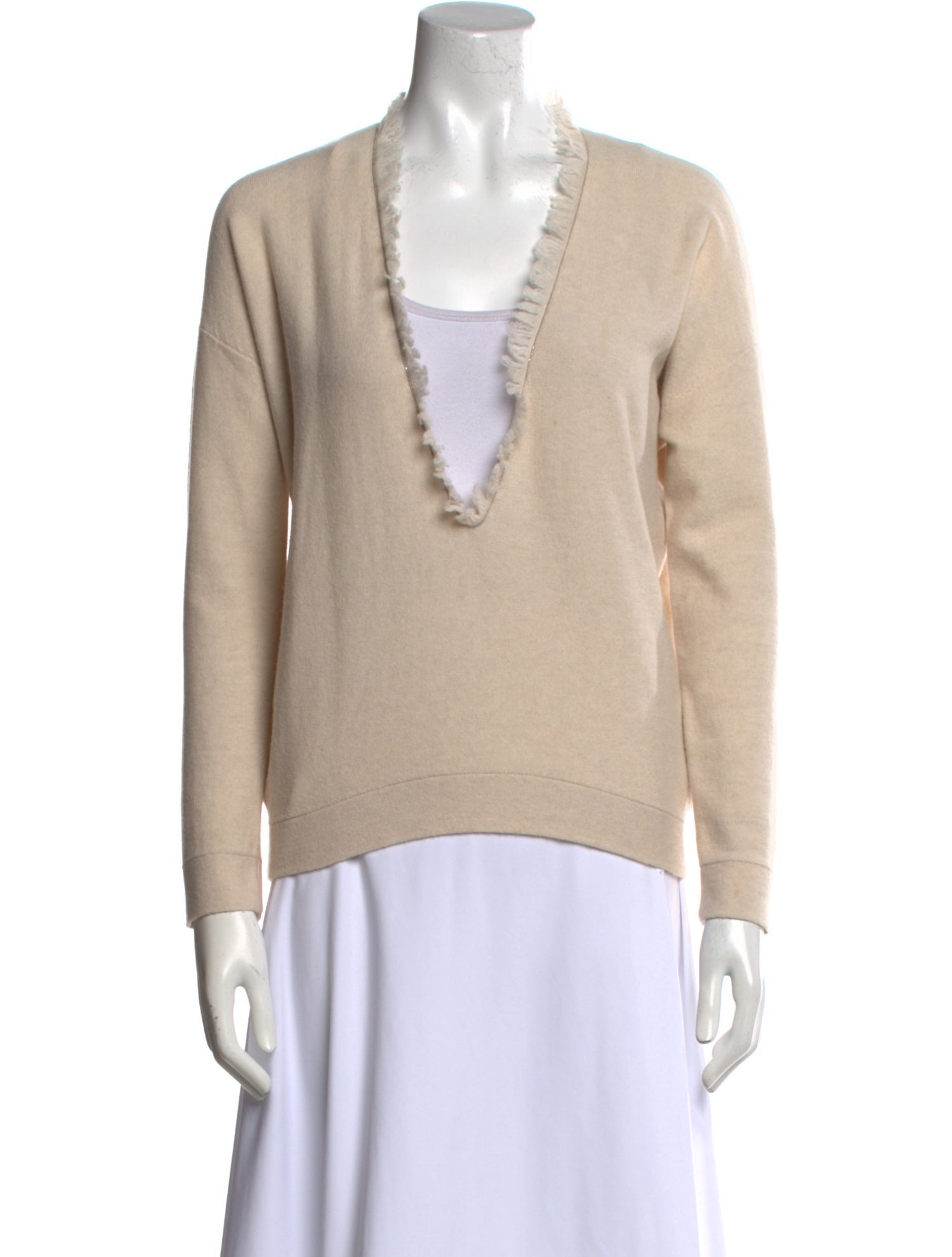 Brunello Cucinelli Cashmere V-Neck Sweatshirt