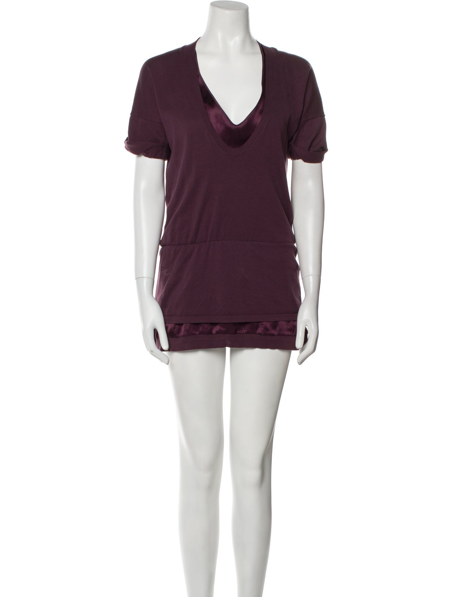 Brunello Cucinelli V-Neck Mini Dress