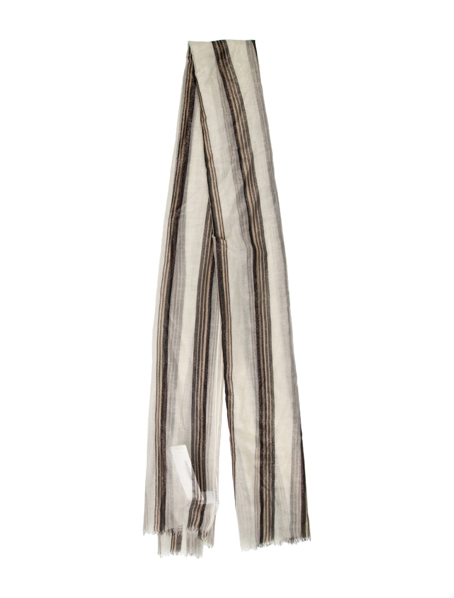 Brunello Cucinelli Cashmere Striped Scarf