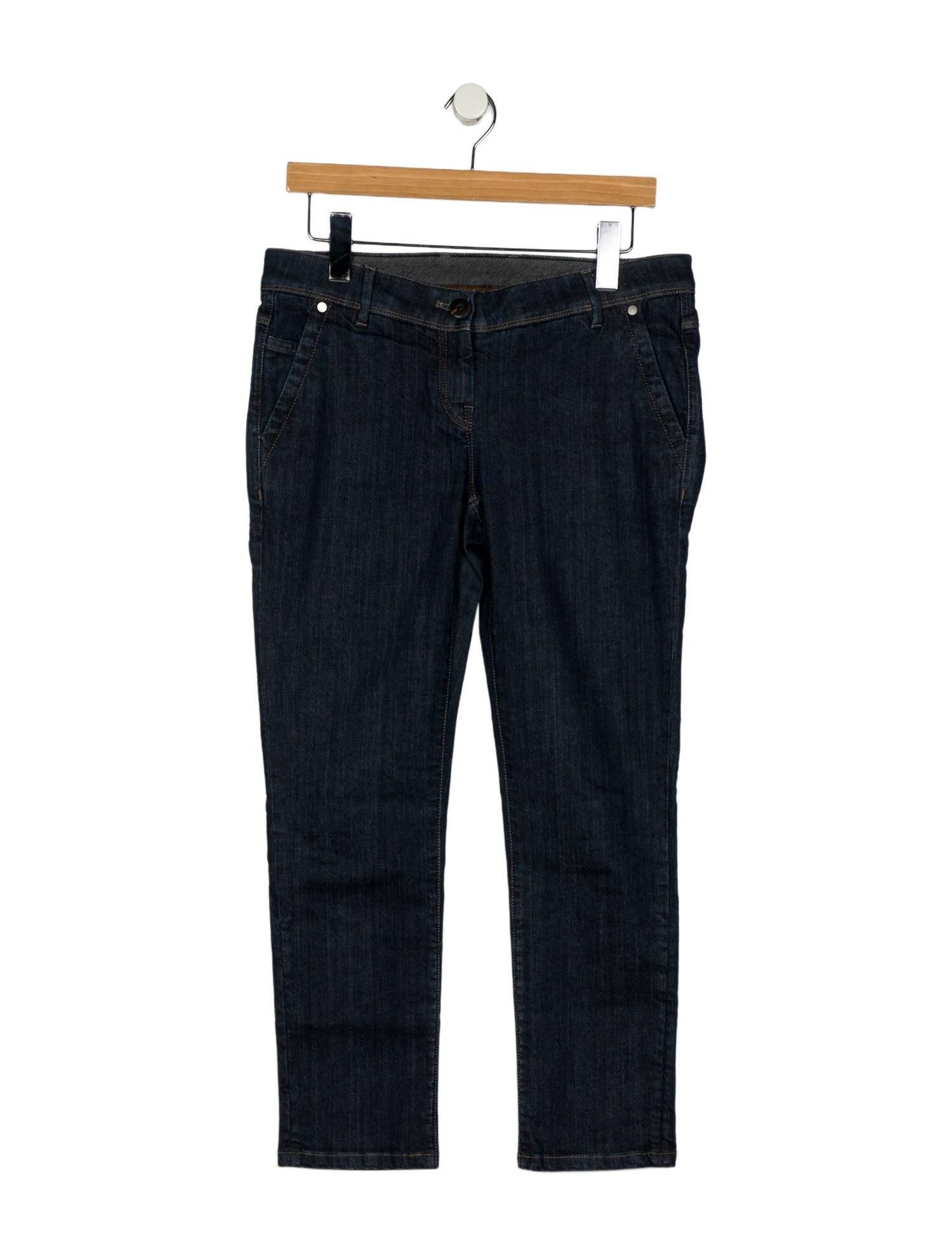 Brunello Cucinelli Mid-Rise Straight Leg Jeans