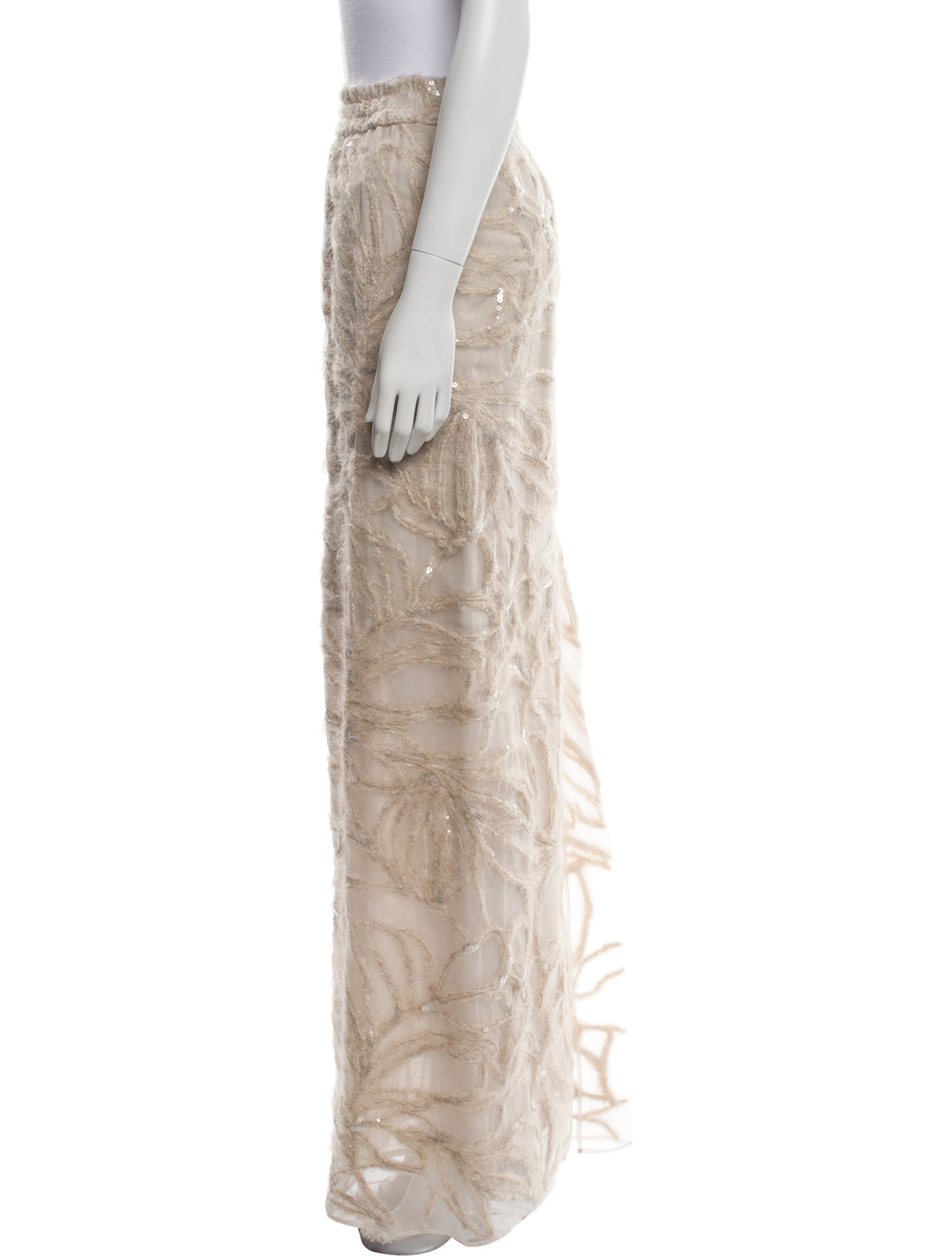 Brunello Cucinelli Silk Long Skirt