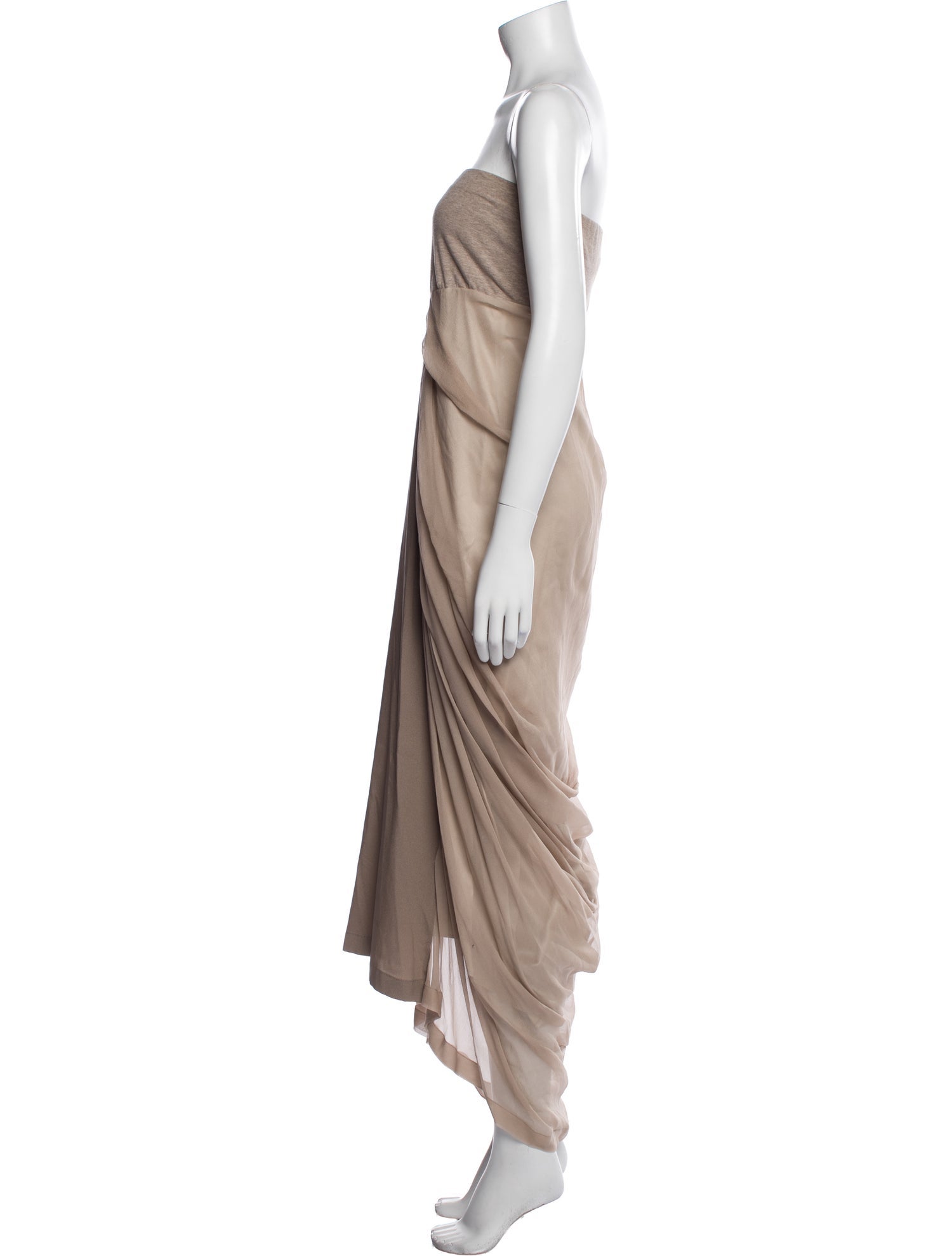 Brunello Cucinelli Strapless Midi Length Dress
