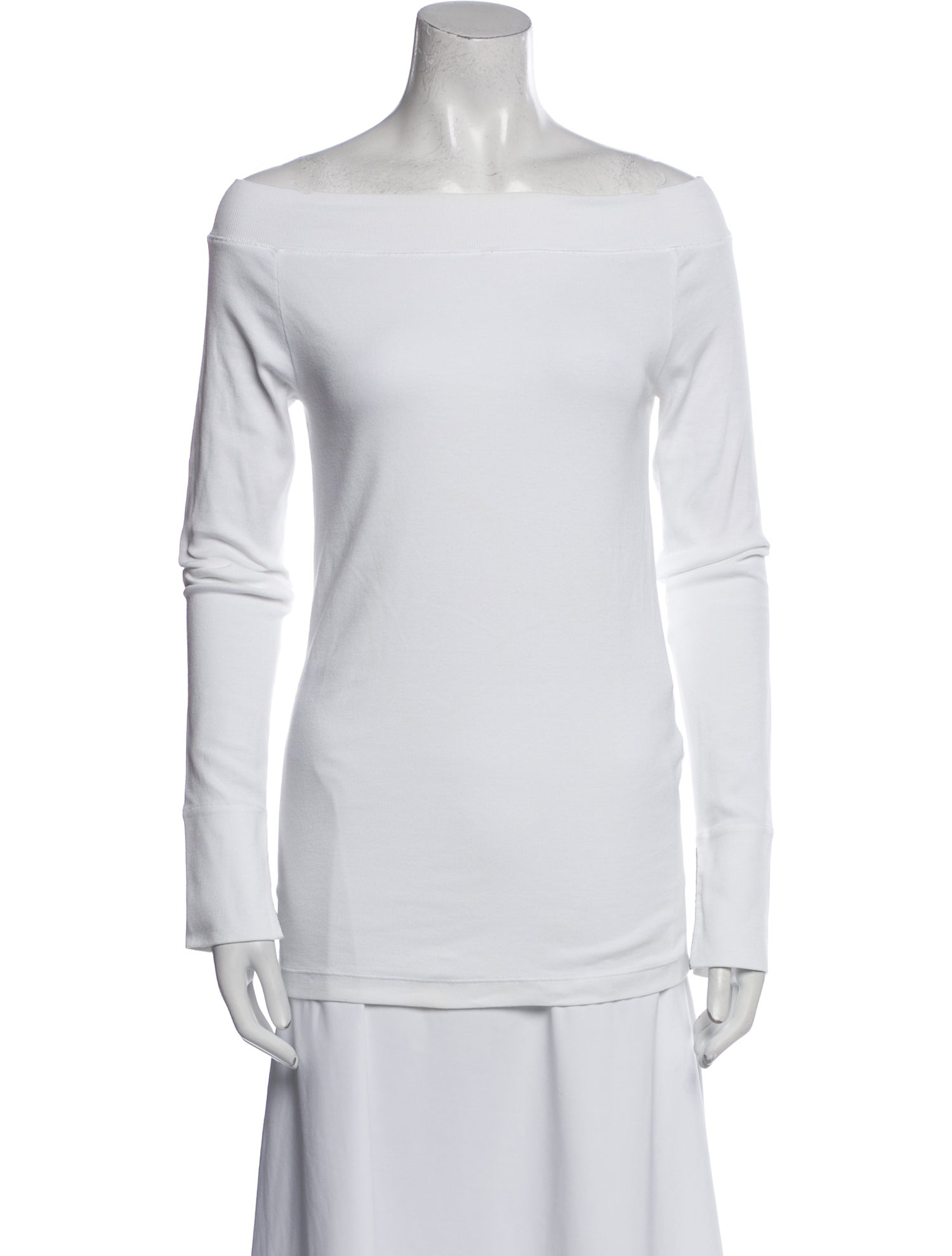 Brunello Cucinelli Off-The-Shoulder Long Sleeve Top