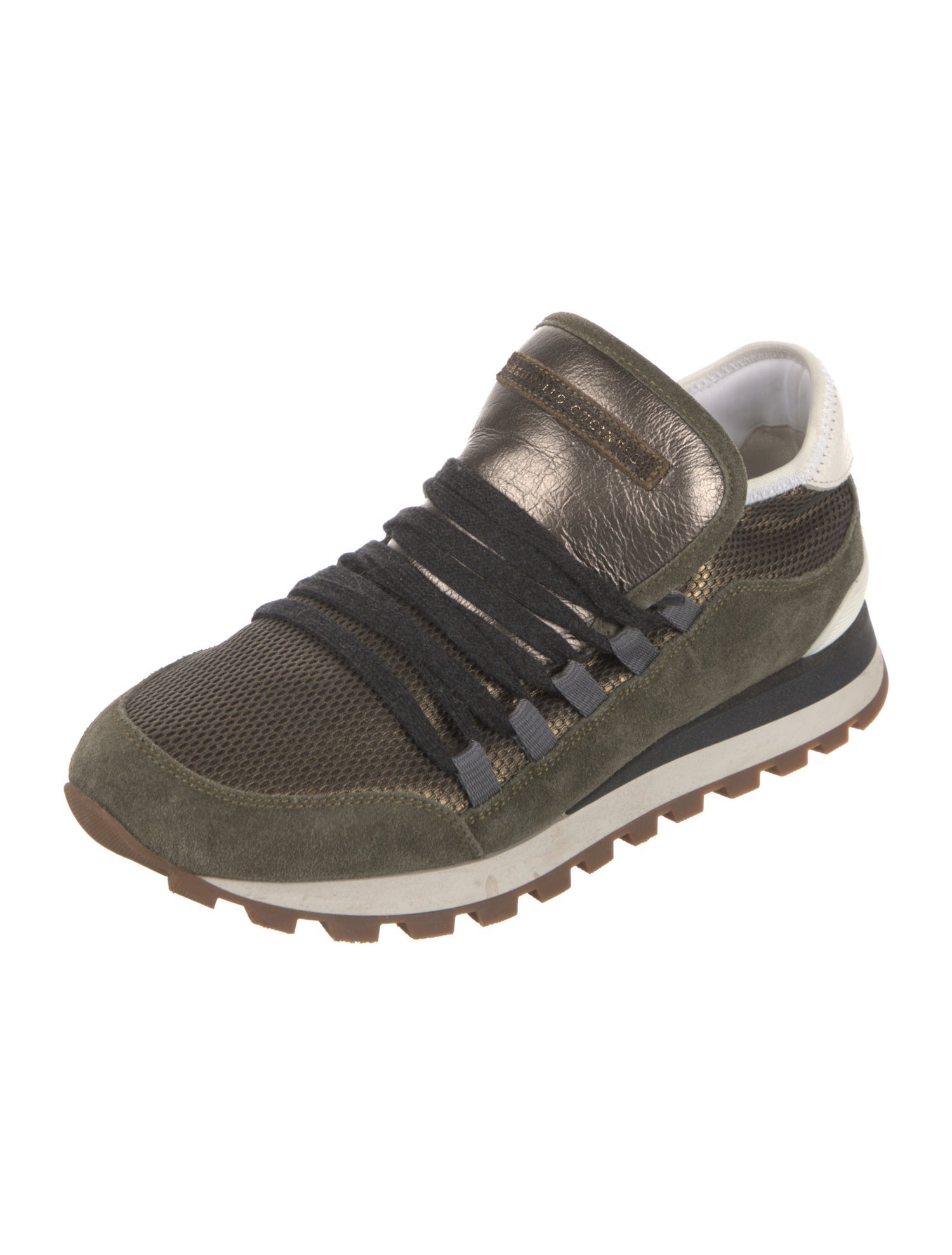 Brunello Cucinelli Suede Mesh Accents Sneakers