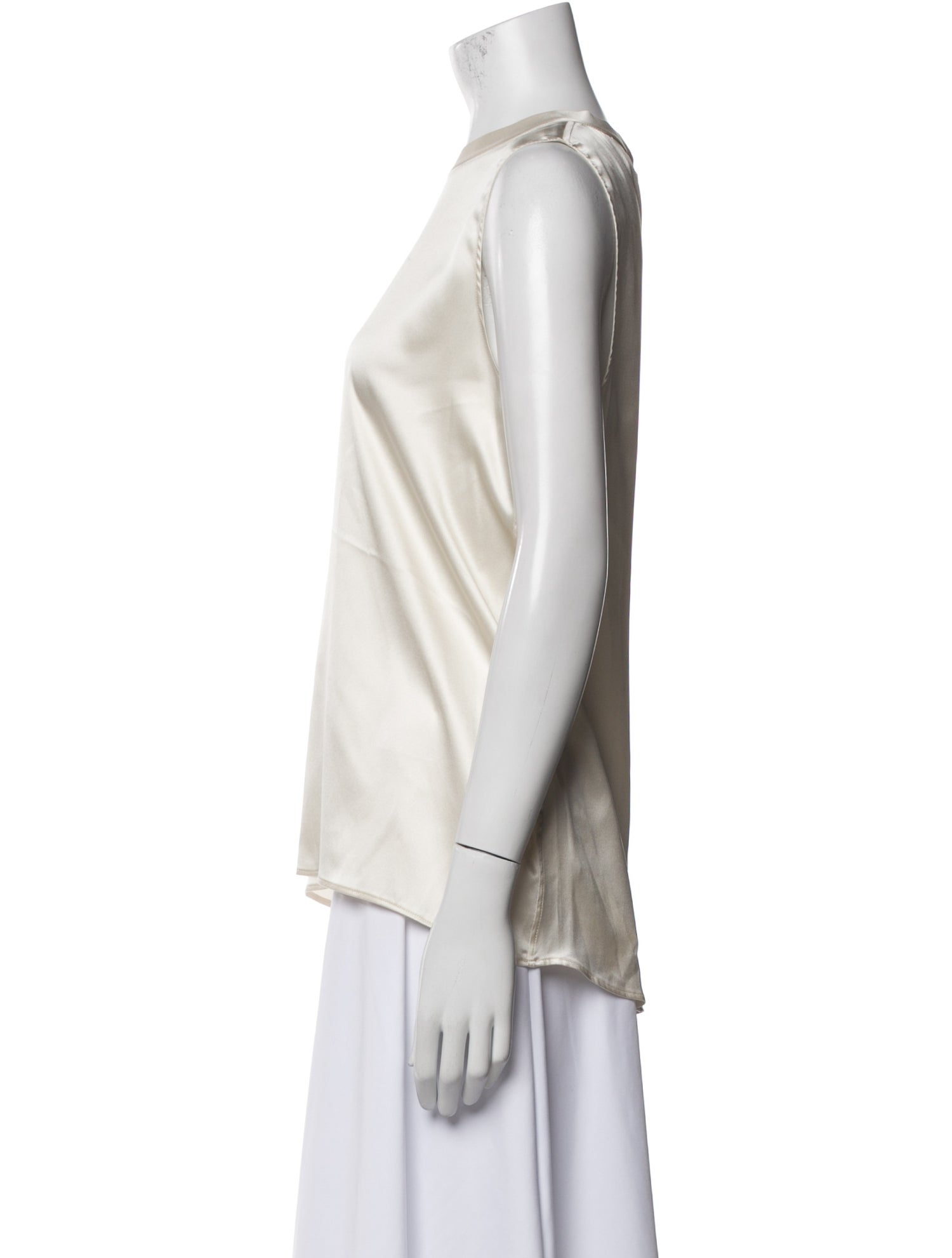 Brunello Cucinelli Crew Neck Sleeveless Top