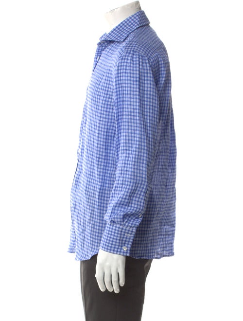 Brunello Cucinelli Plaid Print Long Sleeve Dress Shirt