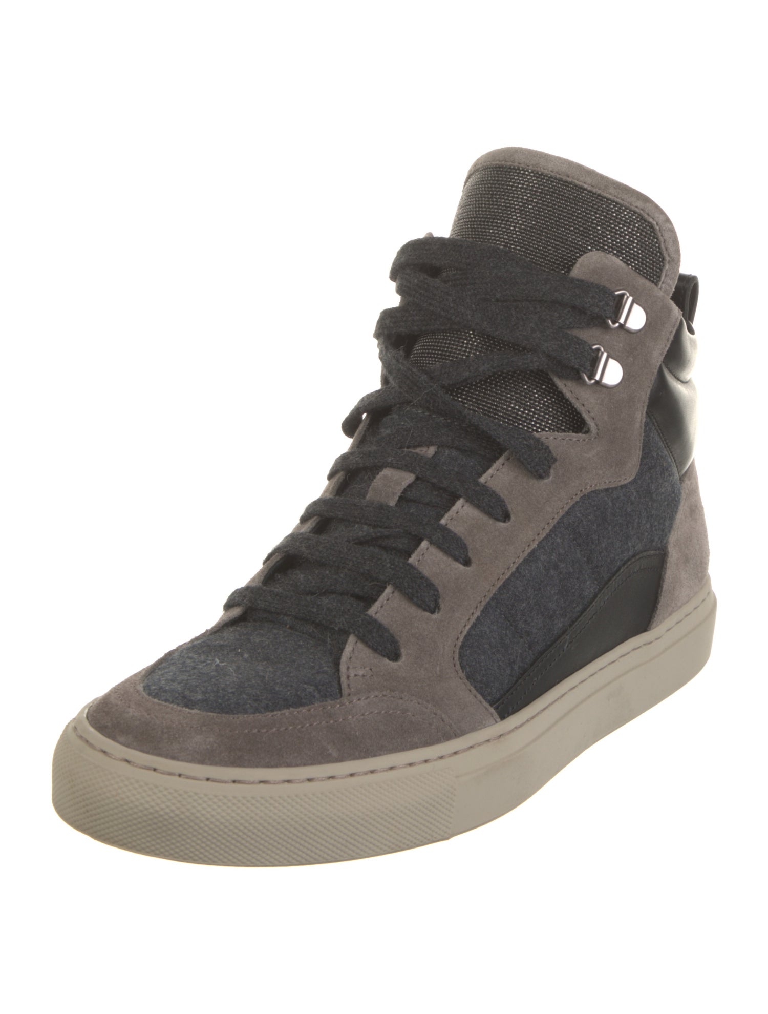 Brunello Cucinelli Suede Beaded Accents Sneakers