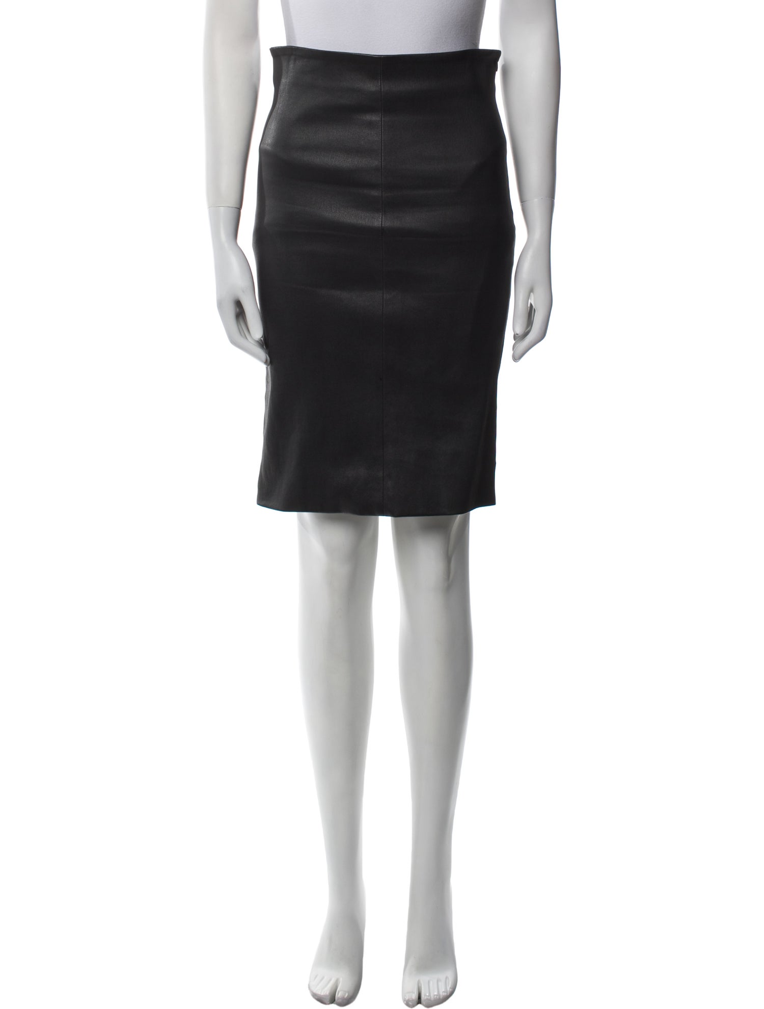 Brunello Cucinelli Leather Knee-Length Skirt