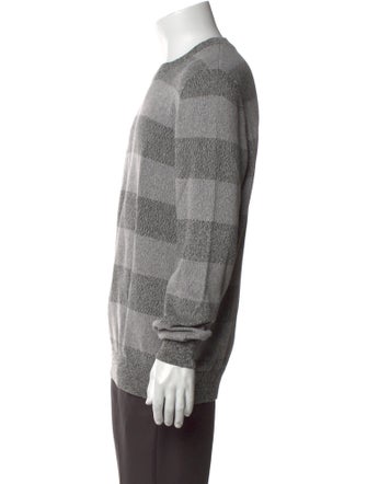 Brunello Cucinelli Colorblock Pattern Crew Neck Pullover
