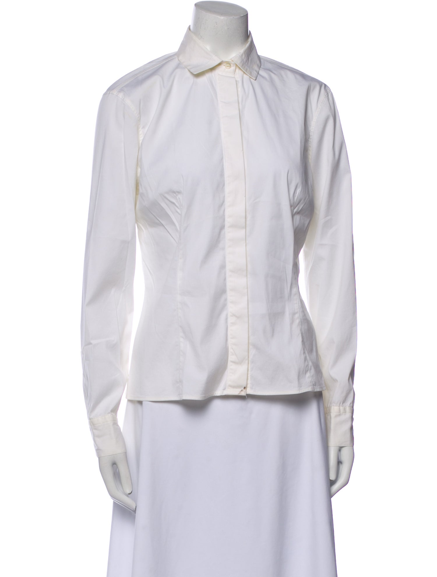 Brunello Cucinelli Long Sleeve Button-Up Top