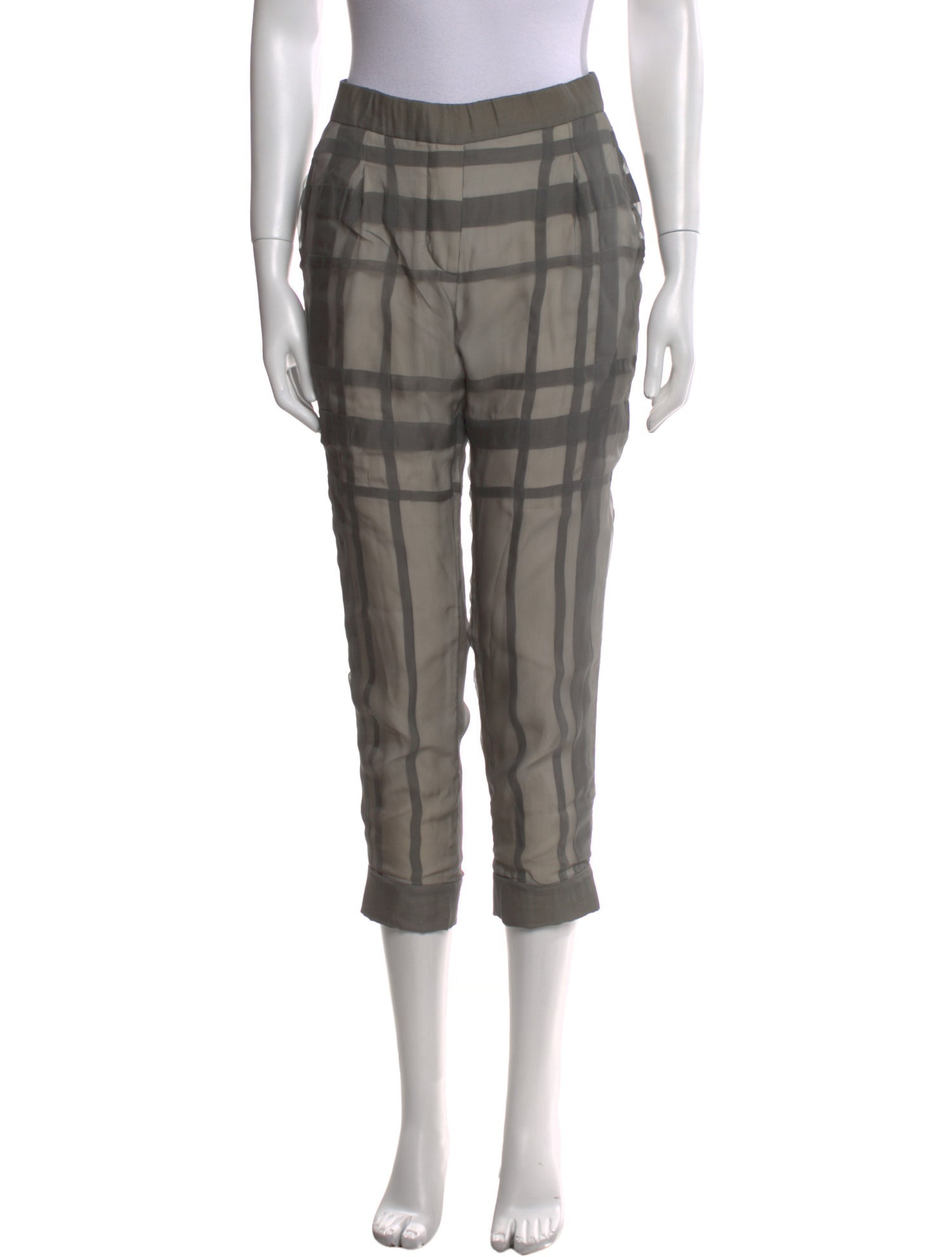 Brunello Cucinelli Silk Straight Leg Pants