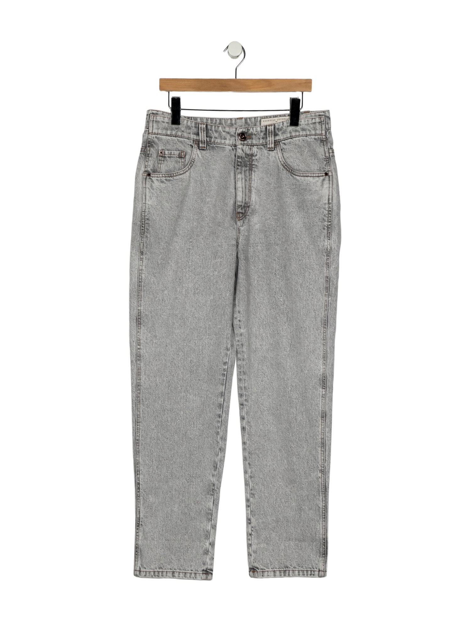 Brunello Cucinelli High-Rise Straight Leg Jeans