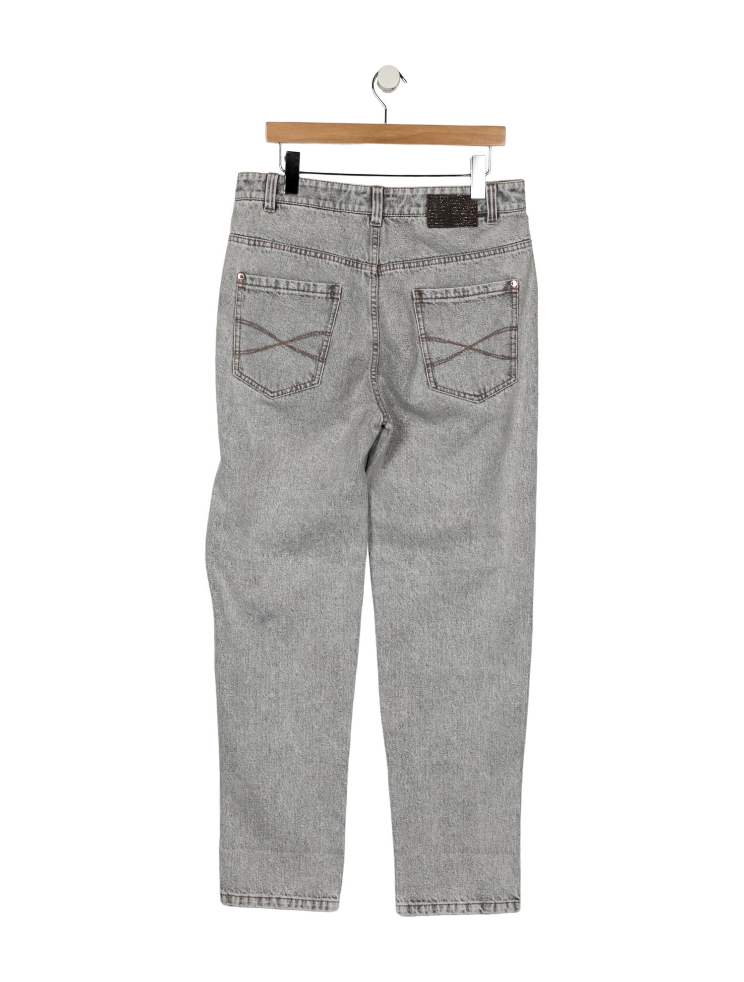 Brunello Cucinelli High-Rise Straight Leg Jeans