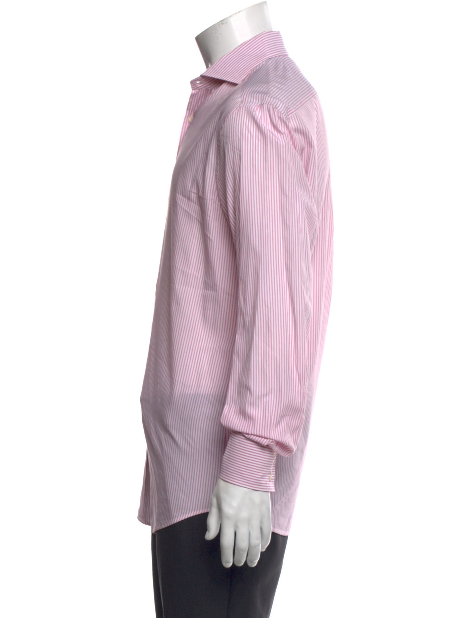 Brunello Cucinelli Striped Long Sleeve Dress Shirt